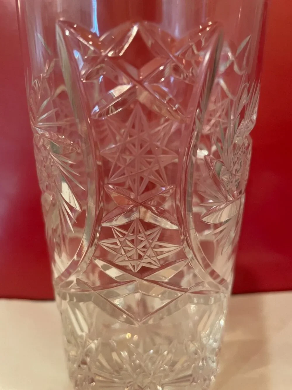 Vintage Crystal Cut Drinking Glasses Highball Barware Set of 6
